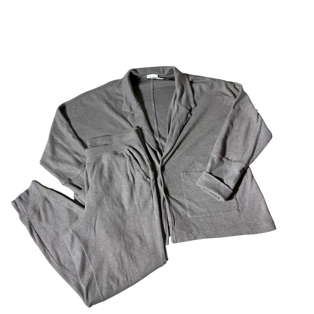 Pact Organic Cotton Lounge Set Blazer Cardigan Joggers S/M 2 Piece Set